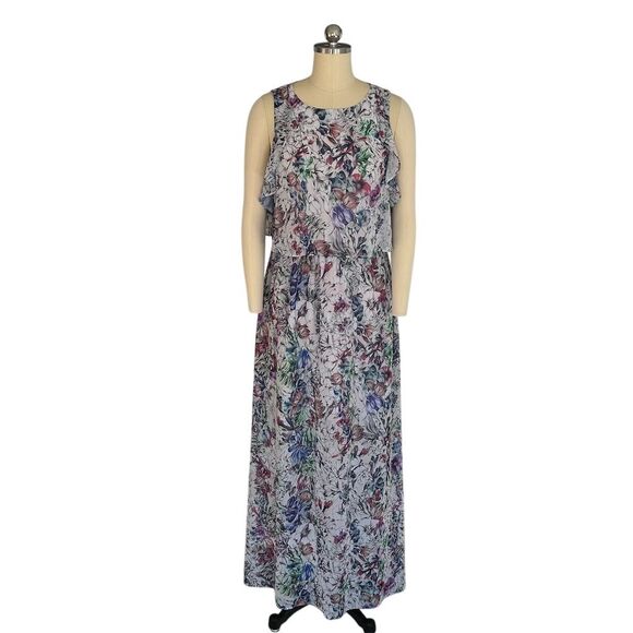 H&M Women's Floral Sleeveless Maxi Dress Multicolor Size 10 - Picture 9 of 9